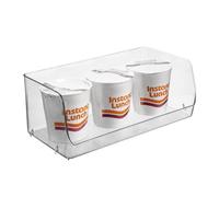 iDesign Stackable Open-Front Storage Bins, Clear