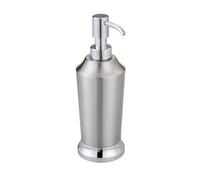 iDesign Stainless Steel Soap Dispenser Pump, The Preston Collection - 2.9" x 2.9" x 8.5”, Brushed & Chrome Split Finish