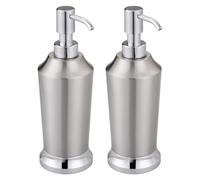 iDesign Stainless Steel Soap Dispenser - Set of 2 - Brushed/Chrome Split Finish