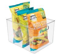 iDesign Linus Multi-Purpose Storage Bin with Handles for Kitchen, Pantry, Cabinet, Nursery, Crafts - 12" x 10" x 8", Clear