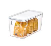 iDesign Storage Box with Handles, Storage Box with Lid, Versatile as Kitchen Storage or Bathroom Organiser, Made of Recycled Plastic, White