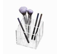 iDesign Storage Drawer from the Signature Series by Sarah Tanno, Rectangular PET Makeup Tray for Beauty Products, Cosmetic Organiser System, Clear/Matte White, 10.2 cm x 20.3 cm x 5 cm