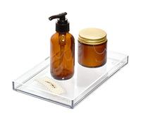 iDesign The Sarah Tanno Collection Catch-AllStorage Tray, Made of Recycled Plastic, Medium, Smoke/Black