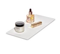 iDesign The Sarah Tanno Collection Heat-Resistant Silicone Mat for Cosmetic Drawer Organizers, White