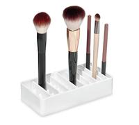 iDesign The Sarah Tanno Collection Silicone Cosmetic and Makeup Brush Holder with Multi-Sized Slots, White