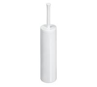iDesign Una Toilet Brush Holder Set, Plastic Toilet Brush and Holder, White