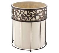 iDesign Vine Rubbish Bin - Vanilla/Bronze