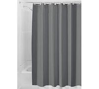 iDesign Waterproof Shower Curtain,Long Shower Curtain Made of Polyester,Dark Grey,180 cm x 200 cm
