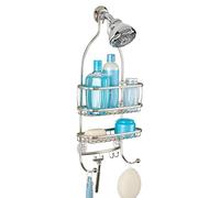 iDesign York Lyra Bathroom Shower Caddy for Shampoo, Conditioner, Soap - Satin