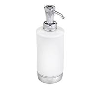 iDesign York Wht Soap Pump, White | Bathroom or Kitchen, Refillable, Pump Bottle