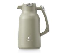 IDEUS Insulated Coffee Jug 2l, Double Wall Vacuum Stainless Steel Water Pitcher Milk Carafe Thermal Teapot Beverage Dispenser Thermo (Celadon, 2L)