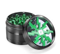 IDEWA Neue Design premium 63mm Pollen Grinder Crusher für Tabak,Spice,Kräuter,Gewürze,Herb,Kaffee 7-teiliges Set mit Pollen Scraper