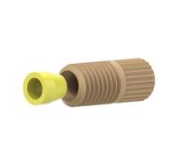 Idex 02014-97 Flangeless Fitting, Short Head, Natural PEEK, 1/16" OD Tubing, 1/4-28 Flat-Bottom 10/PK, Klein