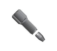Idex SealTight Fitting, 1/4" Hex, Black PEEK, 1/16" OD Tubing, 10-32 Coned, 10/PK