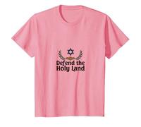 IDF Defend The Holy Land Patriotic Support Israel T-Shirt, Kids, Pink, 10 Years