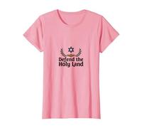 IDF Defend The Holy Land Patriotic Support Israel T-Shirt, Women, Pink, M