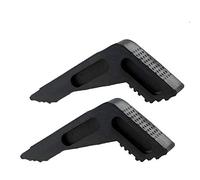 iDFURLF Tall Door Stopper, Rubber Large Door Stop Wedge - 2 Pack Black