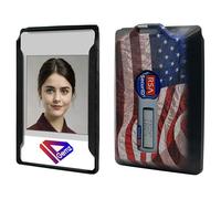 IDGemz American Flag Badge Holder for RSA SecurID Token - Holds up to 3 Badges (Holds 1 Token)