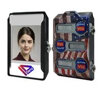 IDGemz American Flag Badge Holder for RSA SecurID Tokens - Holds up to 3 Badges (Holds 3 Tokens)