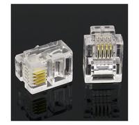 IDGTTLDF 100Pcs 4P4C 4 Pins 4 Contacts RJ10 Telephone Modular Jack, RJ10 Handset Connector
