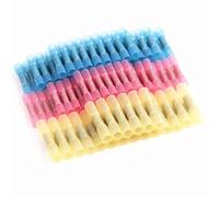 IDGTTLDF 100pcs Heat Shrink Terminals Solder Connectors Waterproof Electrical Wire Butt Splice Connectors Insulated Crimp