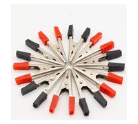 IDGTTLDF 10Pcs 5cm Red + Black Electrical Tool Battery Clip Crocodile Car Caravan Van Battery Test Lead Clips 50mm