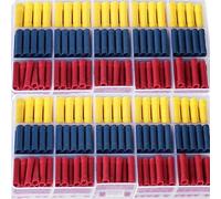 IDGTTLDF 200pcs Straight Butt Wire Terminal Splice Crimp Insulated Copper Cold Press Terminals Electrical Wire Connector BV1.25 BV2 BV5.5