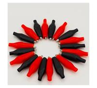 IDGTTLDF 20pcs/lot 28MM Metal Alligator Clip G98 Crocodile Electrical Clamp for Testing Probe Meter Black and Red with