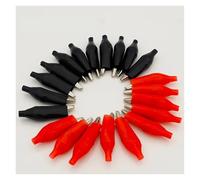 IDGTTLDF 20pcs/lot 45MM Metal Alligator Clip G98 Crocodile Electrical Clamp for Testing Probe Meter Black and Red with IDGTTLDF