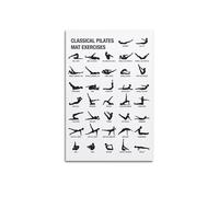 IDGTTLDF Essential Pilates for Core Strength Metal Tin Sign Workout Guide Chart for Studio Decor and Home Fitness 8 X 12 inch