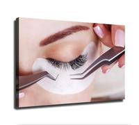 IDGTTLDF Eyelash Extension Step by Step Guide Poster Modern Minimalist Wall-Art Beauty Studio Decor Unframed,08x12inch(20x30cm)