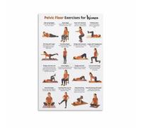 IDGTTLDF Female Pelvic Health Exercise Poster Workout Routine Chart Wall-Art for Women Core Strength Training Recovery Guide Home Bedroom Living Room Framed,12x18inch(30x45cm)