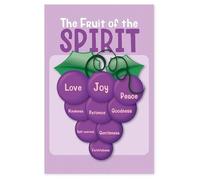 IDGTTLDF Fruits of the Posters for, Bible-Based Christian Classroom Decor, 9 Fruit Values Educational Wall-Art for Sunday School Church Nursery Unframed,12x18inch(30x45cm)