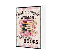 IDGTTLDF Gift for Book Lovers Women, Reading Quote Wall-Art Print, Literary Decor for Study Room, Cozy Bedroom Reading Nook Framed,08X12inch(20X30cm)