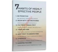 IDGTTLDF High Performance Habits Poster Office Motivation Wall-Art Canvas Personal Development Living Room Bedroom Decor Unframed,12x18inch(30x45cm)
