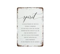 IDGTTLDF Lead Me Where My Trust is Without Borders Metal Sign with Inspirational Message Vintage Style Decor for Desk Wall Gift 8 X 12 inch