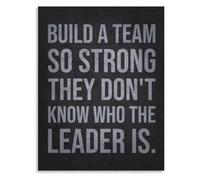 IDGTTLDF Leadership Quote Poster Build A Team So Strong They Dont Know Who The Leader Is Motivational Teamwork Wall-Art for Office Inspirational Workplace Decor Unframed,16x24inch(40x60cm)
