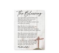 IDGTTLDF Modern Calligraphy Blessing Print - Minimalist Numbers 6:24 Bible Verse Art, Framed Inspirational Decor for Bedroom, Office or Church Foyer Unframed,08x12inch(20x30cm)