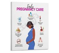 IDGTTLDF Pregnancy Wellness in the First Trimester Care and Tips Poster Canvas Wall Decor Framed,16x24inch(40x60cm)