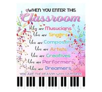 IDGTTLDF Printable Music Classroom Rules Poster When you enter this classroom Teacher Welcome Sign Unframed,08x12inch(20x30cm)