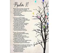 IDGTTLDF Psalm 91 Protection & Promise Canvas - He Who Dwells in the Secret Place Wall Art - Christian Prayer Room Decor, Gift for Housewarming, Healing & Hope Framed,08x12inch(20x30cm)