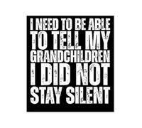 IDGTTLDF Social Justice - I Did Not Stay Silent Inspirational Quote for Activism Wall Decor Framed,08x12inch(20x30cm)