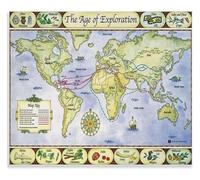 IDGTTLDF The Age of Exploration Timeline Poster World History Educational Chart Canvas Print Wall-Art for Study Room School Decor Unframed,08x12inch(20x30cm)