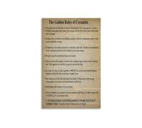 IDGTTLDF The Potter’s Decalogue Poster Ten Unbreakable Rules for Mastering Clay and Glaze Studio Commandments for Success in Ceramics(Unframed,12x18inch(30x45cm))