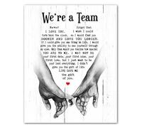 IDGTTLDF Wedding Vows Art Print, We're A Team Love Quote for Couples Wall Decor, Modern Minimalist Poster for Bedroom, Office, Anniversary Date Night Gift Unframed,08x12inch(20x30cm)