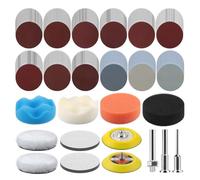 Idhadkc 133 PCS 3 Inch Sanding Disc Drill Polishing Kit, 60-10000 Grits Sandpaper Buffing Pads with Hook and Loop Sanding Discs