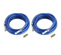 Idhadkc 2pcs 1/4Inch Airless Paint Hose High Pressure Universal Paint Sprayer Flexible Fiber Tube 3300 PSI (25FT, Blue)