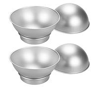 Idhadkc 4Pcs/Set Round 3D Ball Shaped Cake Tin Aluminum Cake Pan Decorating Pastry Tools Cake Mold