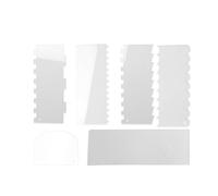 Idhadkc 6 Pieces Clear Acrylic Icing Frosting Buttercream Large Cake Smoother Scraper Contour Comb Cake Edge Smoother Tool
