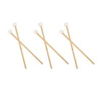 Idhadkc 6 Pieces Double Head Drum Cymbal Gong Mallet Soft Hammer Sticks Mallets Rods Felt Hammer 385mm